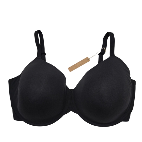 Skims 42H Fits Everybody Demi T-Shirt Bra Onyx Black - Picture 1 of 5